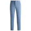 Hugo Boss Slim-fit Chinos In Stretch-cotton Gabardine In Blue