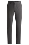 Hugo Boss Slim-fit Chinos In Stretch-cotton Gabardine In Grey