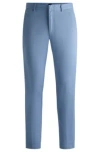 Hugo Boss Slim-fit Chinos In Stretch-cotton Gabardine In Light Blue