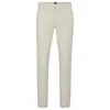 Hugo Boss Slim-fit Chinos In A Stretch-cotton Blend In White