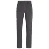 Hugo Boss Slim-fit Chinos In Stretch-cotton Satin In Dark Grey