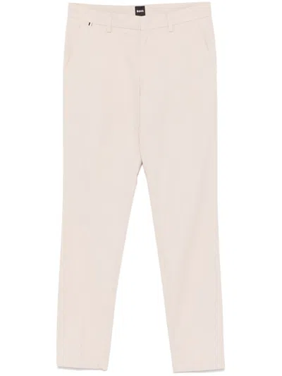 Hugo Boss Slim-fit Chinos In Neutrals