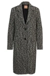 Hugo Boss Slim-fit Coat In A Structured Cotton Blend In Patterned