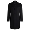 Hugo Boss Slim-fit Coat In Wool And Cashmere In Blue
