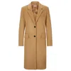 Hugo Boss Boss Catara Virgin Wool & Cashmere Coat In Brown