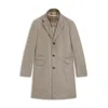 Hugo Boss Slim-fit Coat With Detachable Inner In Burgundy