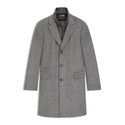 Hugo Boss Slim-fit Coat With Detachable Inner In Gray