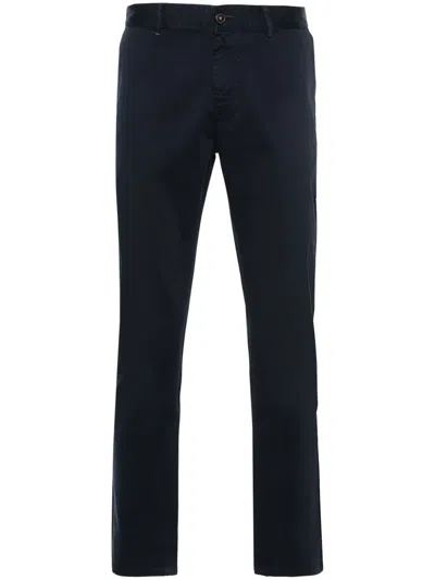 Hugo Boss Slim-fit Cotton Chinos In Blue