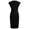 Hugo Boss Dironah Virgin Wool Sheath Dress In Black