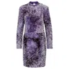 Hugo Boss Slim-fit Dress With Sequin Embellishments And Pleat Front In Multi