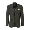 Hugo Boss Slim-fit Jacket In A Patterned Wool Blend In Green