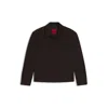 Hugo Boss Slim-fit Jacket In Herringbone Performance-stretch Cloth In Brown