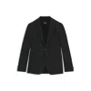 Hugo Boss Slim-fit Jacket In Machine-washable Stretch Fabric In Black
