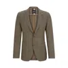 Hugo Boss Slim-fit Jacket In Beige