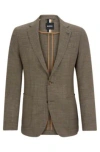 Hugo Boss Slim-fit Jacket In Light Beige