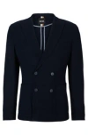 HUGO BOSS SLIM-FIT JACKET IN MICRO-PATTERNED COTTON