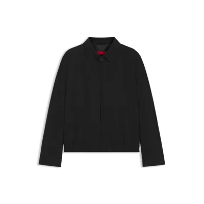 Hugo Boss Slim-fit Jacket In Performance-stretch Fabric In Black