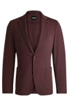 Hugo Boss Slim-fit Jacket In Performance-stretch Jersey In Light Red