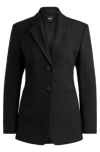 Hugo Boss Slim-fit Jacket In Performance-stretch Material In Black