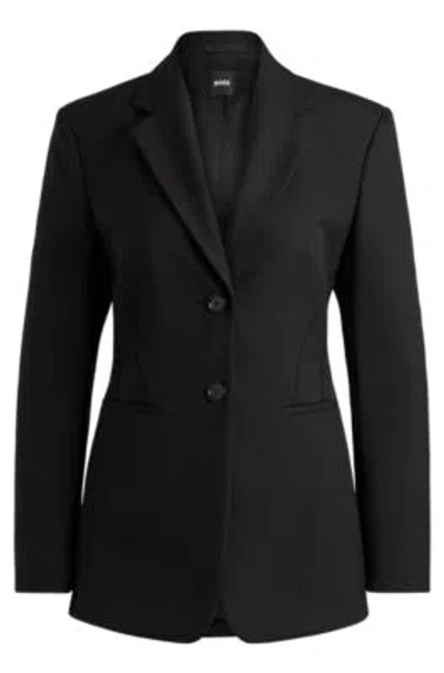 Hugo Boss Slim-fit Jacket In Performance-stretch Material In Black