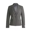 Hugo Boss Slim-fit Jacket In Striped Wool In Multi