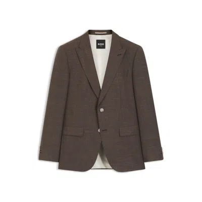 Hugo Boss Long Sleeve Blazer In Brown