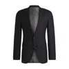Hugo Boss Slim-fit Jacket In Virgin Wool With Stretch In Grey