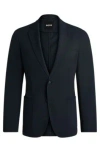 Hugo Boss Slim-fit Jacket In Wrinkle-resistant Performance-stretch Fabric In Dark Blue