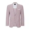 Hugo Boss Slim-fit Jacket In A Micro-patterned Cotton Blend In Pink