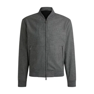 HUGO BOSS SLIM-FIT JACKET WITH TWO-WAY FRONT ZIP