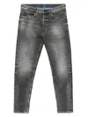 Hugo Boss Slim-fit Jeans In Dark-grey Comfort-stretch Denim In 黑色
