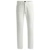 Hugo Boss Slim-fit Jeans In Black Mechanical-stretch Denim In White