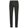 Hugo Boss Slim-fit Jeans In Black Performance-stretch Knitted Denim In Black