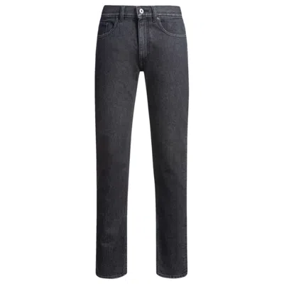 Hugo Boss Slim-fit Jeans In Black Stonewashed Stretch Denim In Grey