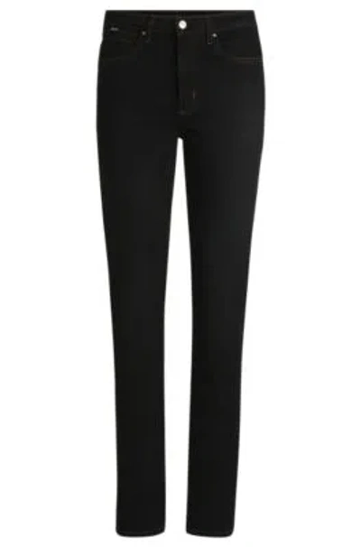Hugo Boss Slim-fit Jeans In Black Stretch Denim