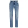 Hugo Boss Slim-fit Jeans In Blue Cashmere-touch Denim In Blue