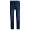 Hugo Boss Slim-fit Jeans In Blue Mechanical-stretch Denim In Blue