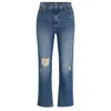 Hugo Boss Slim-fit Jeans In Blue Stretch Denim In Blue