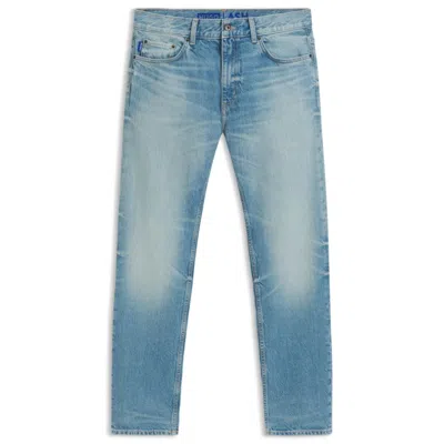 Hugo Boss Slim-fit Jeans In Comfort-stretch Green-cast Denim In Blue
