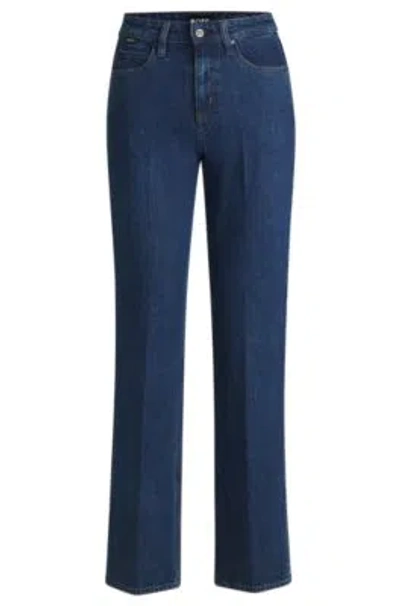 Hugo Boss Slim-fit Jeans In Deep-blue Comfort-stretch Denim In Light Blue