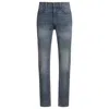 Hugo Boss Slim-fit Jeans In Gray-blue Comfort-stretch Denim In Blue