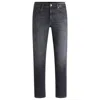 Hugo Boss Slim-fit Jeans In Gray Soft-touch Denim In Grey