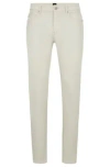 Hugo Boss Slim-fit Jeans In Super-soft Italian Denim In White