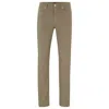Hugo Boss Slim-fit Jeans In Two-tone Stretch Denim In Beige