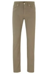 Hugo Boss Slim-fit Jeans In Two-tone Stretch Denim In Light Beige