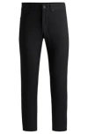 Hugo Boss Delaware Slim-fit Jeans In Woven Stretch Material In Black