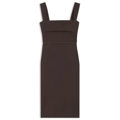 Hugo Boss Slim-fit Jersey Dress With Layered Detail In Animal Print