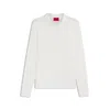Hugo Boss Slim-fit Knit Polo With Concealed Placket In Neutral
