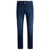Hugo Boss Slim-fit Jeans In Blue Mechanical-stretch Denim In Blue