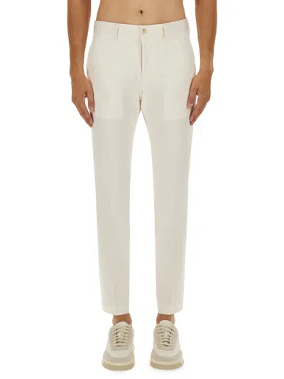 Hugo Boss Boss Camel Tailored Slim Fit Pants In White